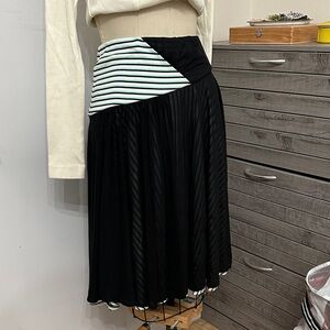Free People Asymmetrical Black and White Skirt